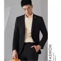 雅戈尔(YOUNGOR) 套装西服 商务休闲西服套装[单上衣]黑色