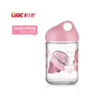 紫丁香玻璃密封罐圆形储物罐WJZC7150(500ml) WT