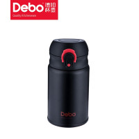德铂(Debo)保温杯304不锈钢真空杯布拉格之恋280ml红色DEP-616 单个装 黑色