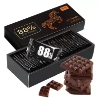 诺梵无糖纯黑巧克力88%可可原浆超苦110g/盒 WT