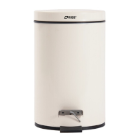 欧润哲 垃圾桶 8L缓降静音 带盖翻盖客厅 米色 新