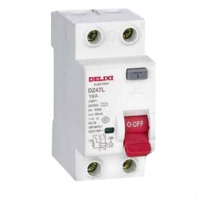 德力西 DELIXI ELECTRIC 小型漏电断路器 DZ47L 2P 16A 100mA AC(包装数量 1个).