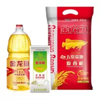 金龙鱼 黄金原香米面油实惠三件组(黄金比例调和油非转基因1.8L+金龙鱼原香稻2.5Kg+金龙鱼多用途麦芯小麦粉1KG)