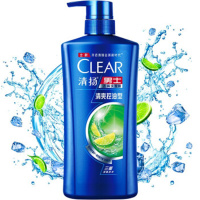 清扬CLEAR 男士洗发水露清爽控油型500g 单位:瓶