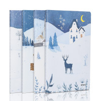 晨光(M&G)文具A5/58页笔记本子 学生记事本 日记本 森林的梦境系列缝线本软抄本 米内页 4本装FA5562