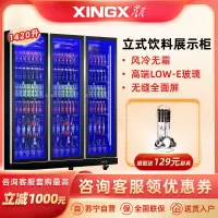 星星(XINGX) 冷藏啤酒柜 三门立式展示柜 酒吧全面屏保鲜柜 超市玻璃饮料柜 全屏双门款 IVGC-3D-6520W