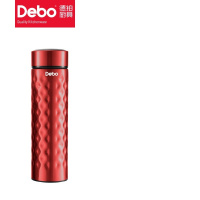 德铂(Debo)贝斯保温杯304不锈钢真空随行杯500ml DEP-669 单个装 红色