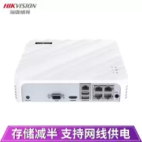 海康威视网络监控录像机4路带网线供电监控硬盘录像机监控主机 DS-7104N-F1 4路带6TB硬盘
