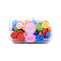 7色笑脸图钉 70粒/盒