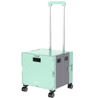 DUPONT杜邦多功能收纳盒买菜车小拉车超市折叠购物车家用轻便携小推车拉杆车拉货拖车爬楼车4轮大号灰色