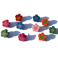 七彩梅花原木图钉 混色 20枚/盒