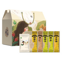 禾煜 夏季杂粮干货礼盒 五谷杂粮礼盒 南北干货礼盒 粗粮礼盒 冰糖 枸杞 粥料礼盒 禾家粥稻2000g