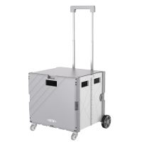 DUPONT杜邦多功能收纳盒买菜车小拉车超市折叠购物车家用轻便携小推车拉杆车拉货拖车爬楼车4轮大号灰色