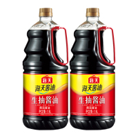 海天生抽酱油1900ml*2 瓶装 酿造酱油火锅调味品炒菜拌米饭拌面条 海天出品
