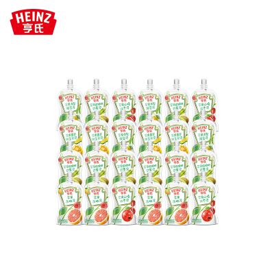 亨氏(Heinz)小白包果泥 蔬菜混合果泥24袋 宝宝辅食营养果泥 婴儿果泥 口味随机发货