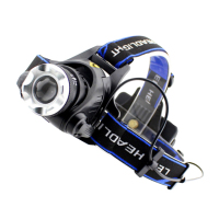 Play Night 调焦头戴式灯PN-98 T6灯珠 USB直充带感应套装 18650电池*2+充电线+彩盒包装+灯头