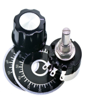 单圈精密线绕电位器(带手柄 旋转) B202 2K 一个