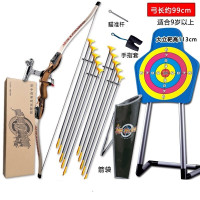 射箭道具弓箭运动套装靶 后羿蓝+10箭+箭袋护指套+大立靶+瞄杆