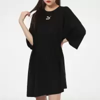 彪马短袖连衣裙女裙2021夏季新款圆领长T恤半袖运动裙子532285