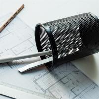 得力(deli) 笔筒 909 80*mm 黑色