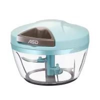 爱仕达多功能料理器拉蒜器家庭手动剥蒜压蒜神器饺子馅绞肉机蒜蓉姜末辣椒面机 RGS08B1WG-400ml WT00ml