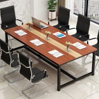 钱柜 QG100002666530 会议桌 1.8*0.8*0.74m 不含椅子 浅胡桃色