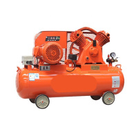 东明(TONG)空压机皮带机 V-0.6/8(三相)4KW双缸 380V工业型气泵皮带式气泵空气压缩机高压气泵喷漆泵橘红