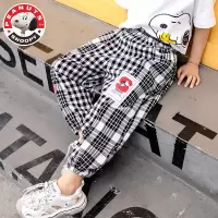 史努比SNOOPY儿童防蚊裤夏季薄款男童女童裤子宝宝牛仔裤灯笼裤春秋长裤 L048K