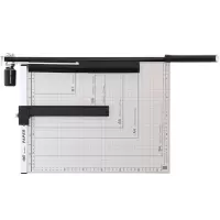 得力(deli) 8013 钢质切纸机/切纸刀/裁纸刀/裁纸机 380mm*300mm(白灰)(把)