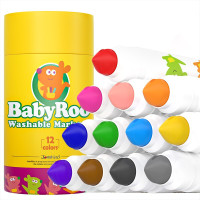 美乐儿童水彩笔12色可水洗绘画彩笔