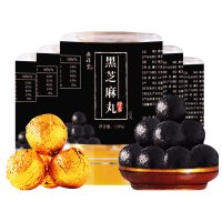 [拍1发5瓶]奥祥堂九蒸九晒黑芝麻丸5罐装九制蜂蜜丸子男女 纯即食手工辟谷奥祥芝麻丸球