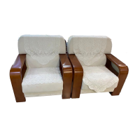 定制单人曲木沙发扶手+布艺 93*95*93CM