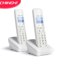 中诺(CHINO-E) 无绳电话机 W158 无线 单机 子母机一拖一套装 中文显示 高清免提 白色