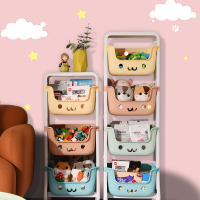 禧天龙儿童玩具收纳架柜子零食整理箱书架落地置物架2层装