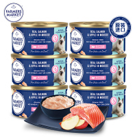 Farmers Market 蓝宝食 宠物零食0-12月幼年猫用 慕斯罐 吞拿鱼配方含三文鱼、苹果 80gx6罐装
