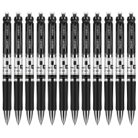 得力s01中性笔0.5mm弹簧头黑色