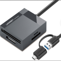绿联 CR125 USB3.0多功能读卡器（TF/SD/CF/MS）带Type-C 公