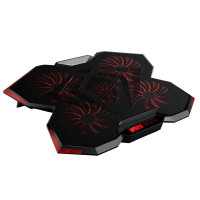 酷睿（BYM）笔记本散热器 冰尊K3 笔记本散热排风扇 17.3底座水冷支架垫 冰蓝色旗舰版 智能触控屏 双USB接口