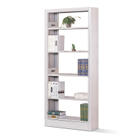 格具(GEJU)钢制书架学校图书馆书店书籍室阅览室单面书架资料架钢制单面 一列一组五层