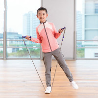 跳绳儿童小学生专用幼儿园健身运动初学者体育用品绳子GYME 蓝色1.8-2.1M