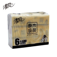 清风BR67SC1 清风抽纸 纯品面 纸巾卫生纸餐巾纸 2层180抽6包