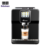德颐DE-320全自动触摸屏咖啡机一键花式意式家用电器商用办公室19bar泵压自动奶泡系统 黑色