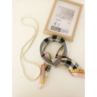 蚕花娘娘(SILKUEEN)53*53cm真丝小方巾 单条装 格子.