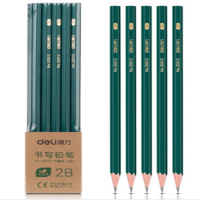 书写铅笔学生2B铅笔六角笔杆素描绘图铅笔2B(10支)单盒装