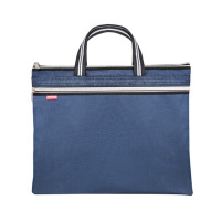 金隆兴（Glosen）办公手提文件袋帆布公文包事务包档案袋A4风琴包 5009 蓝色