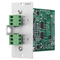 D-001T 话筒线路输入模块 (WB) 带有DSP的双话筒/线路输入模块 单位:块