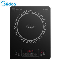 美的(Midea)电磁炉 家用2200W大火力 火锅炉汉森面板 智能定时 旋风防堵风机 C22-RT22E01