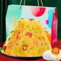 爱达乐 粽子礼盒 鲜肉粽甜粽10粽4盐蛋配竹香伴侣 组合搭配送礼四川特色美食品