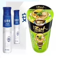 夜宵食品组合五(伊利安慕希高端畅饮型希腊风味酸奶原味230g1+汤达人日式豚骨拉面83g1)