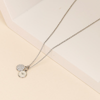 阿玛尼Emporio Armani女士项链女珍珠贝母镶钻项链锁骨链送节日礼物女友礼物EGS2156040